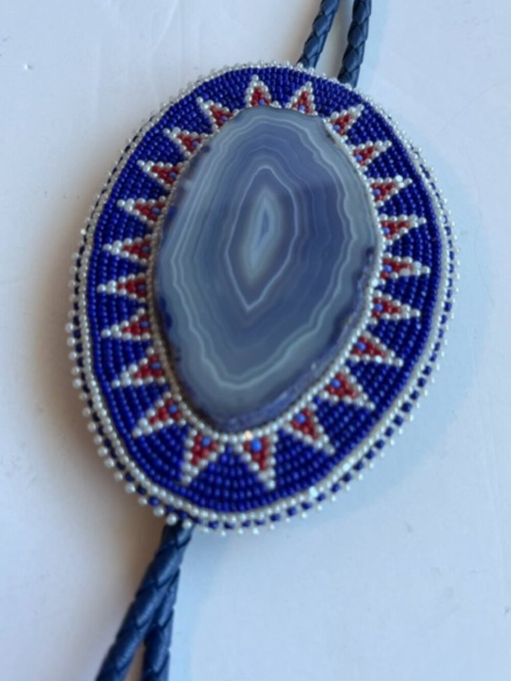 Western style beaded bolo tie.